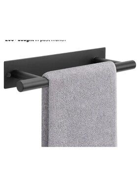 Self Adhesive Hand Towel Holder Rustproof Stainless Steel Wall Mounted Black